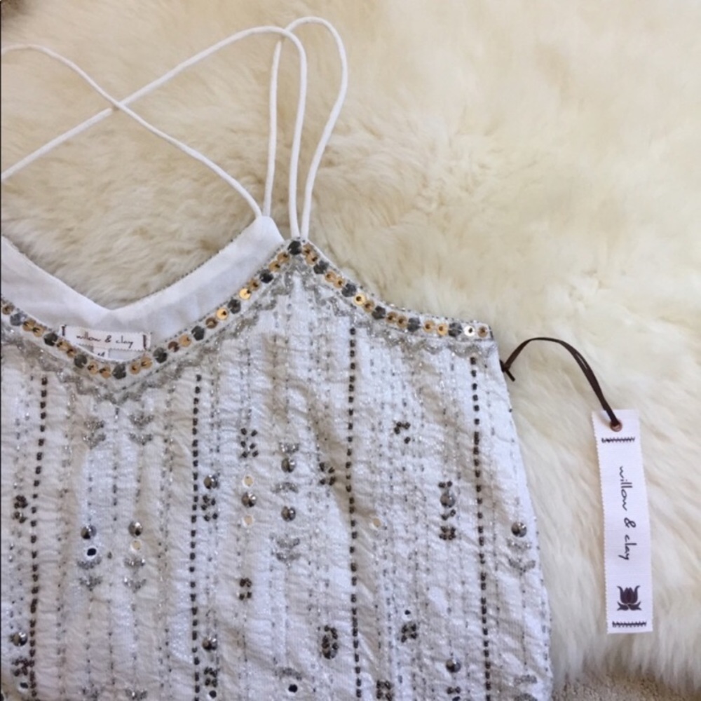 Willow & Clay Double Strap Embellished Tank Top - Picture 5 of 7